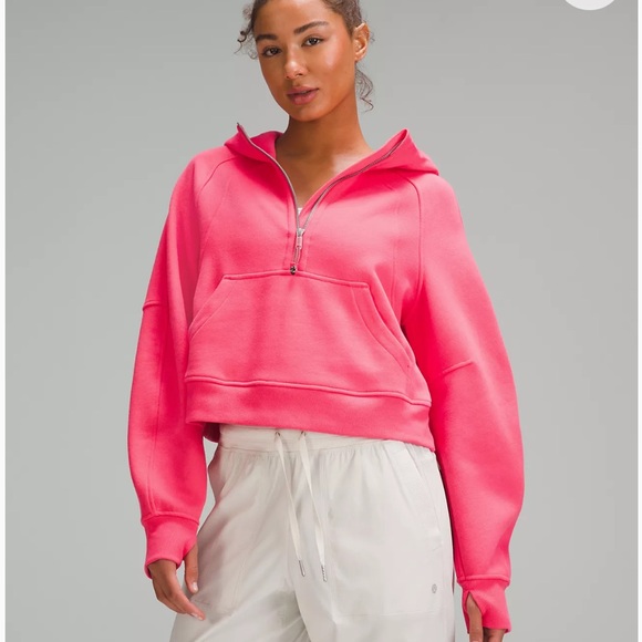 lululemon athletica Jackets & Blazers - NWT Lululemon Oversized Half Zip Scuba Hoodie Jacket Glaze Pink Size XL/XXL
